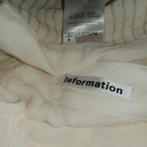 Reformation 2 piece dress #size 6 Cream /tissu / new.
